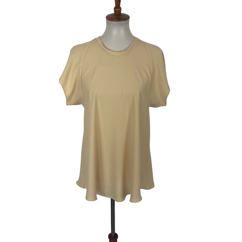 Ellery Women Blouse Top‎ Yellow Crewneck Short Sleeve Designer 0
